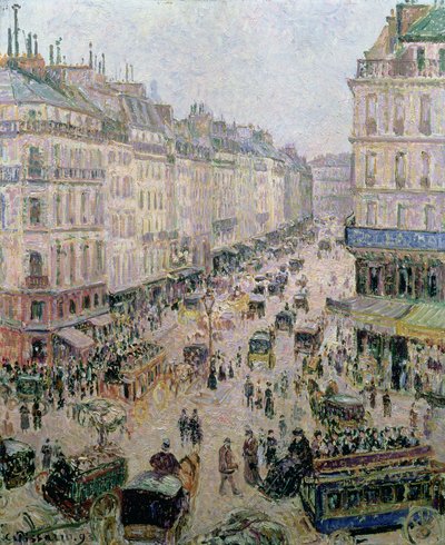 Rue Saint-Lazare, Paris, Bright Weather by Camille Jacob Pissarro